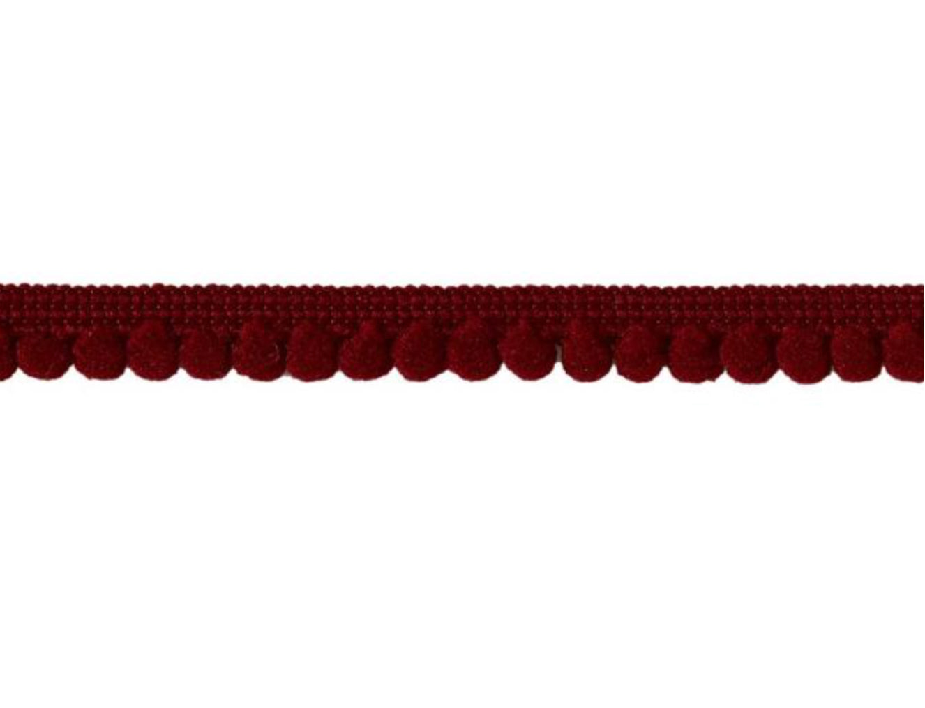 Pomponborte 12mm burgunder