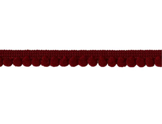 Pomponborte 12mm burgunder