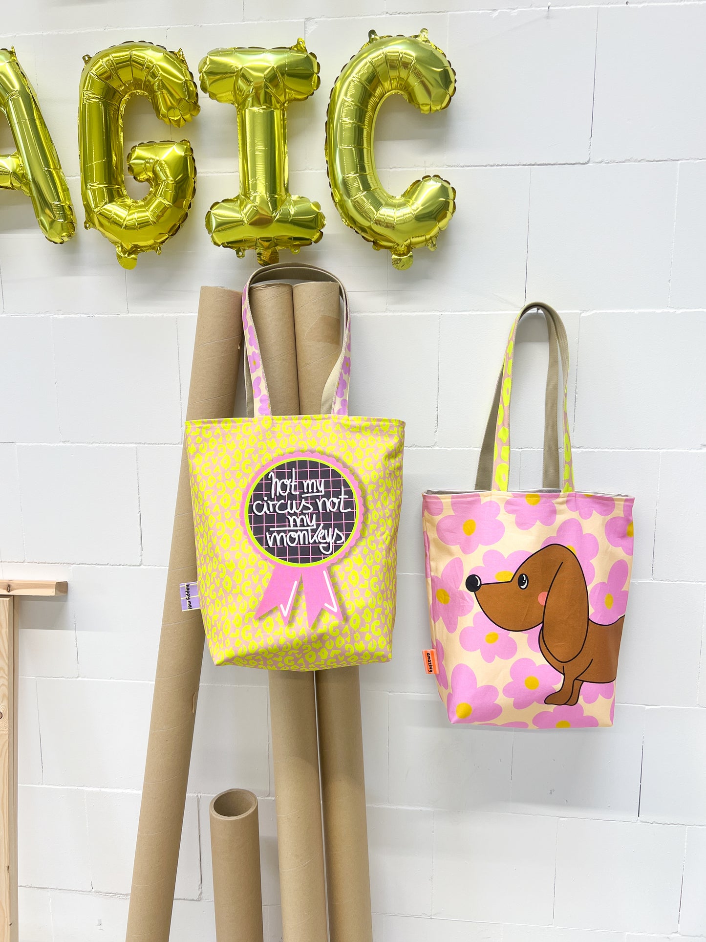 Canvas Cut and Sew Beutel von Cherry Picking Swafing Dackel