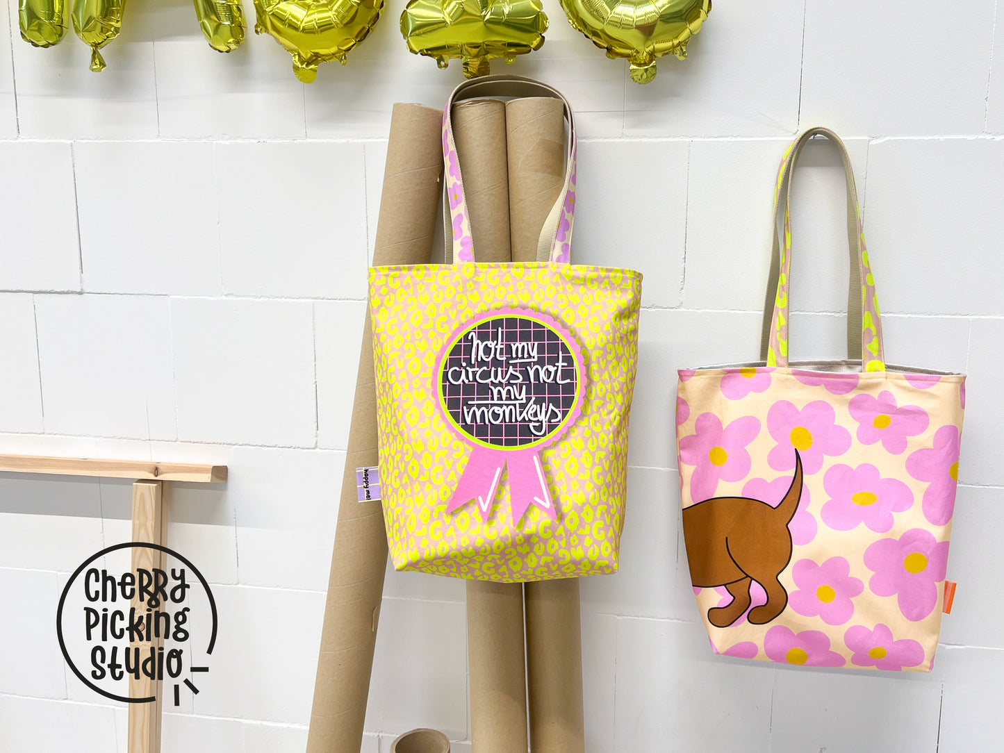 Canvas Cut and Sew Beutel von Cherry Picking Swafing Dackel