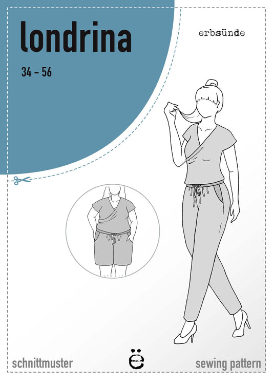Erbsünde Schnittmuster "londrina" Overall Jumpsuit Damen