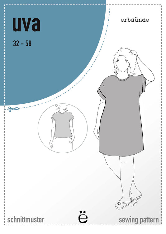 Erbsünde Schnittmuster "uva" Shirt Kleid Damen