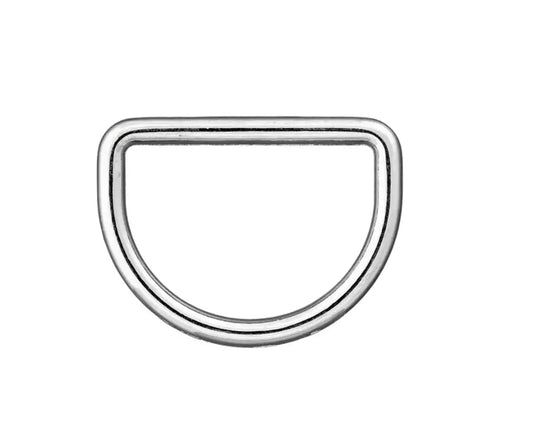4 D-Ringe 20 mm silber