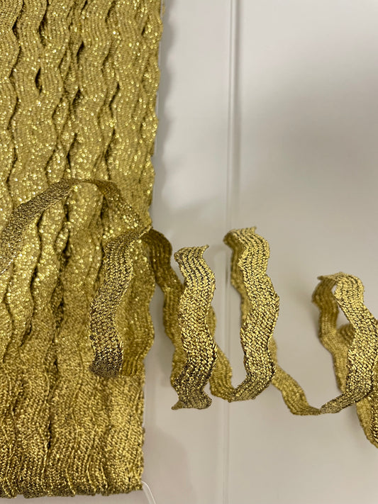 Zackenlitze 9mm Metallic gold