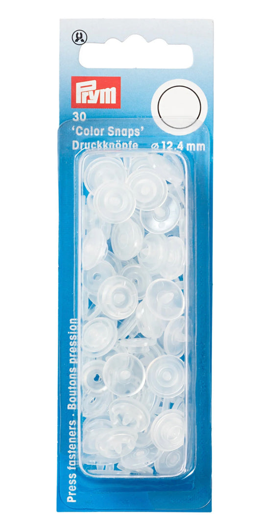 Prym Color Snaps transparent glänzend  Ø 12,4mm  30Stck