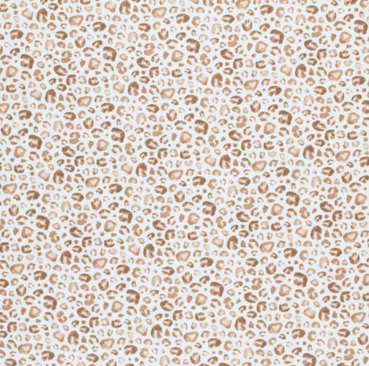 Baumwolljersey Leo Panther Muster beige