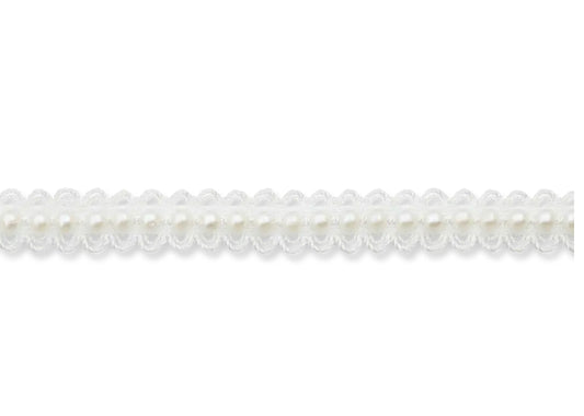 Perlenband elastisch 12mm weiß