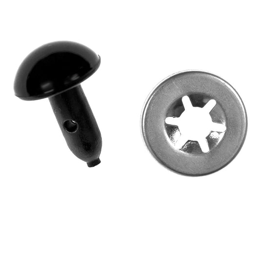 Sicherheitsaugen mit Steckverschluss 12mm schwarz