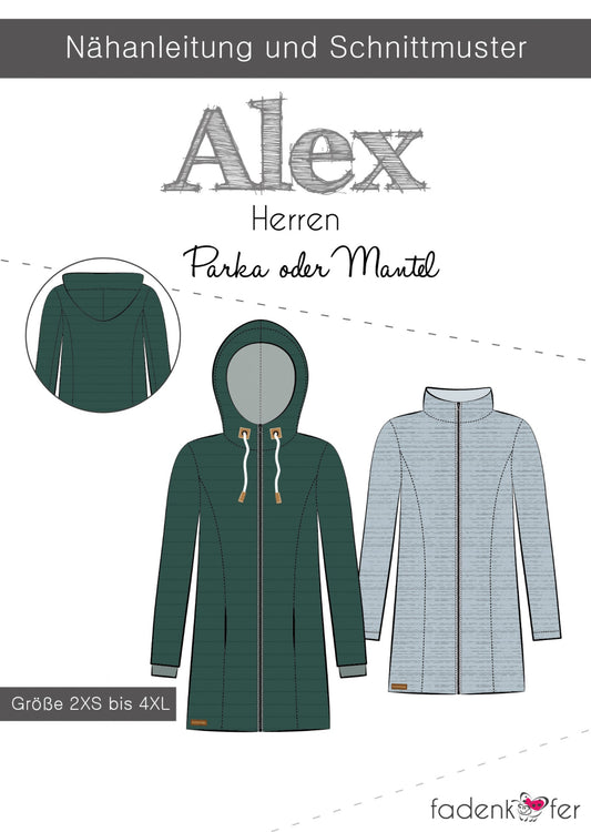 Fadenkäfer Schnittmuster "Alex" Herren Parka Mantel