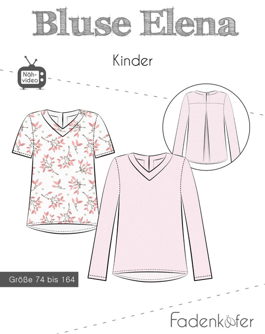 Fadenkäfer Schnittmuster "Elena" Bluse Kinder