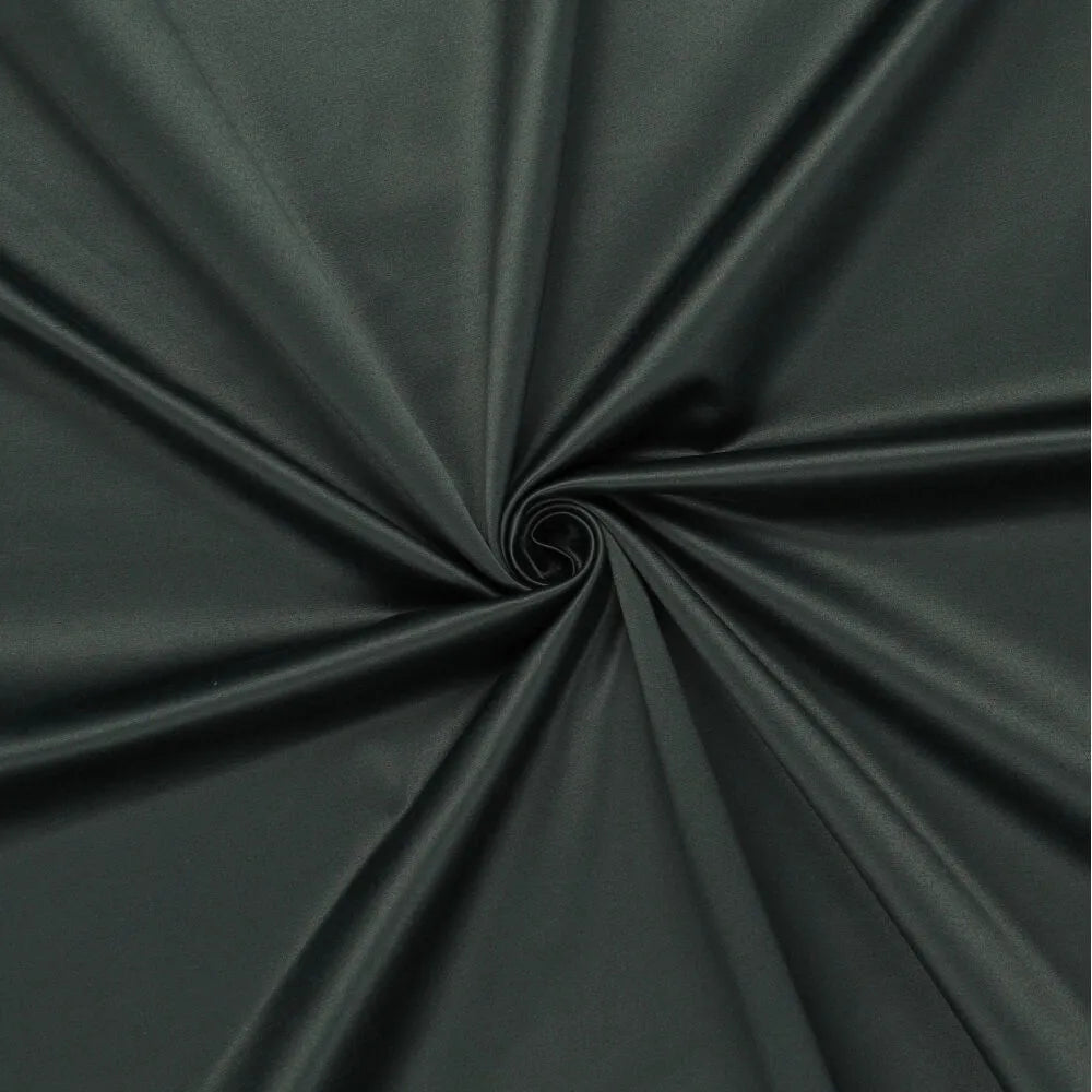 Baumwoll Stretch Satin Selena uni Flaschengrün