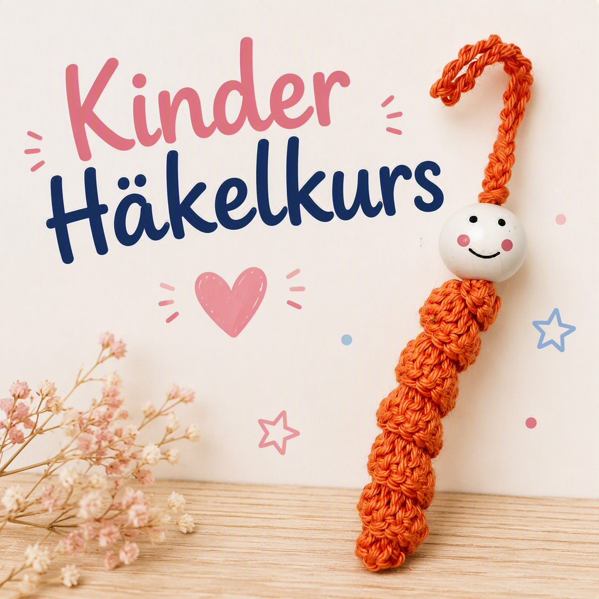 Glückswürmchen Kinder Häkelkurs mit Katrin