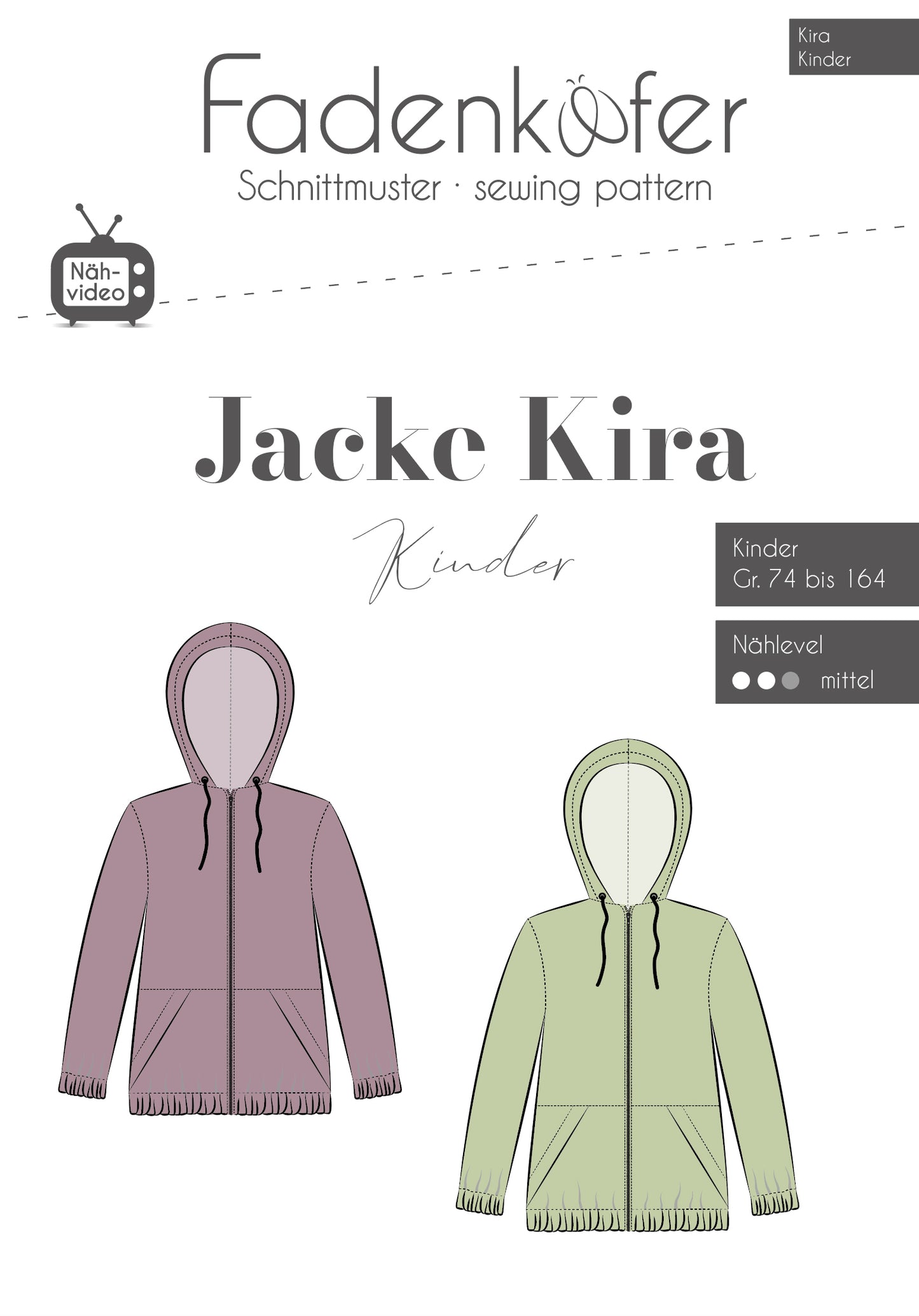 Fadenkäfer Schnittmuster "Jacke Kira" Kinder