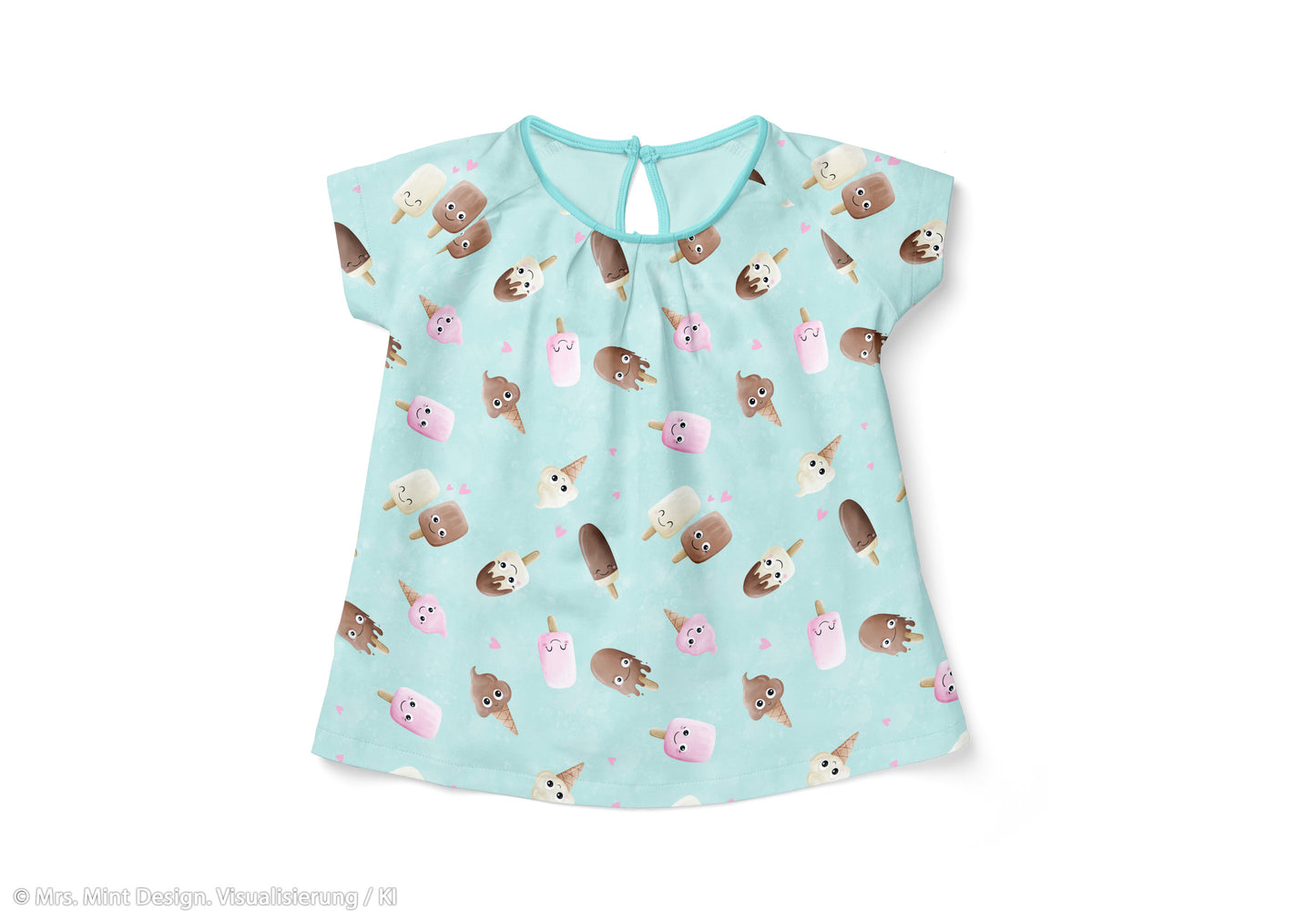Baumwolljersey Eis Too Cute to melt by Mrs Mint Design von Swafing