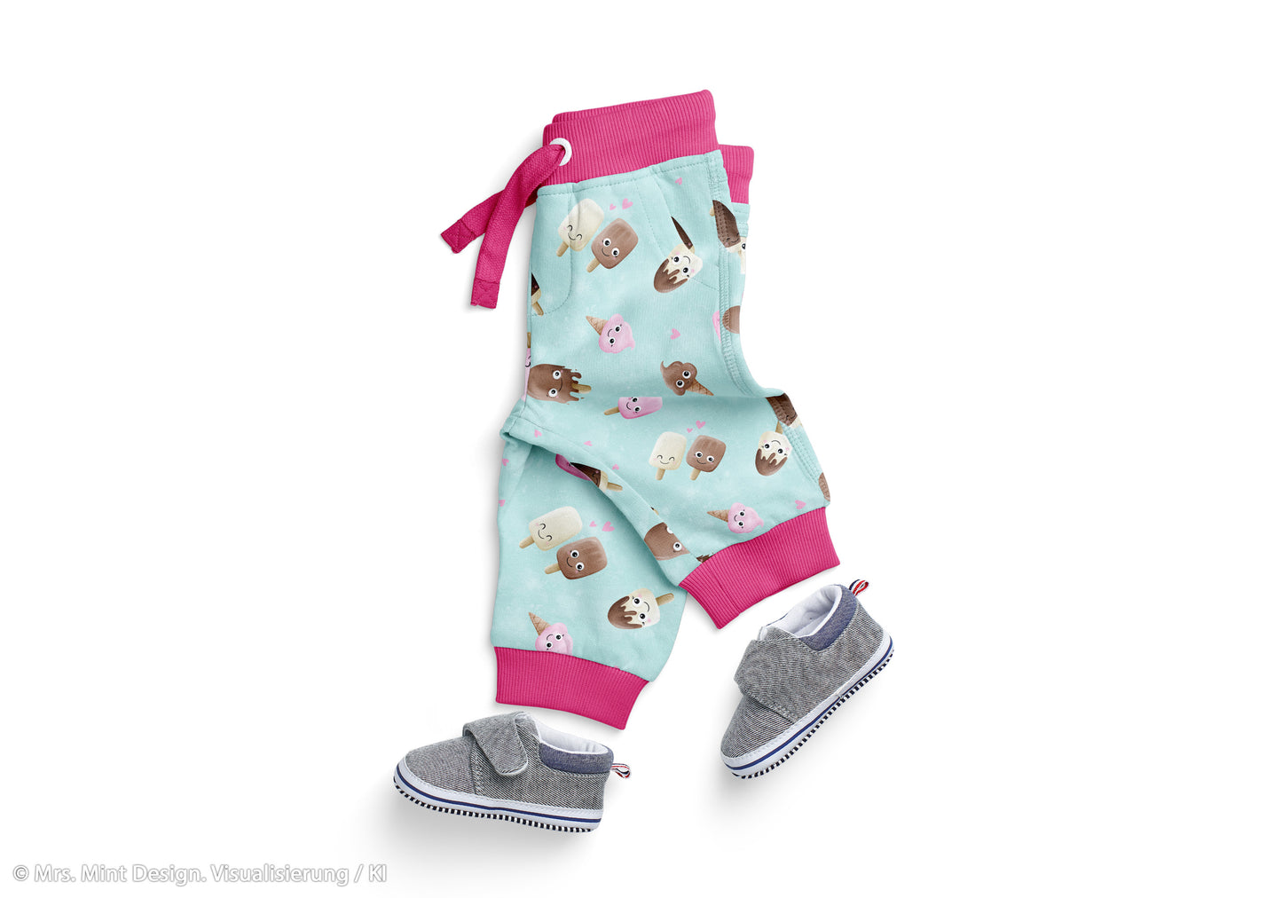 Baumwolljersey Eis Too Cute to melt by Mrs Mint Design von Swafing