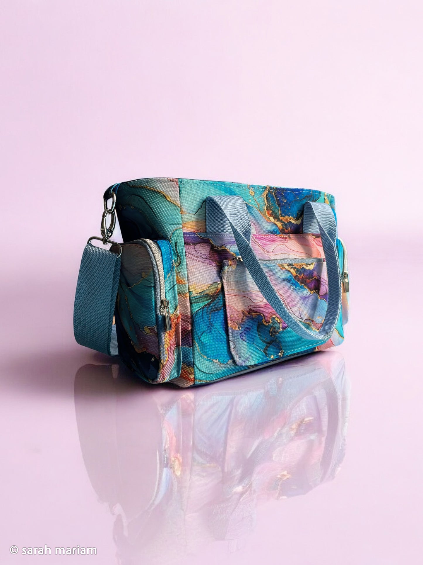 wasserabweisendes Oxfordgewebe „Flowing Bloom“ by Sarah Mariam Swafing Odessa Paint