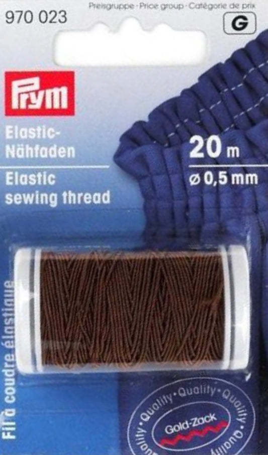 Prym Elastic Nähfaden braun 20m / ø 0,5mm