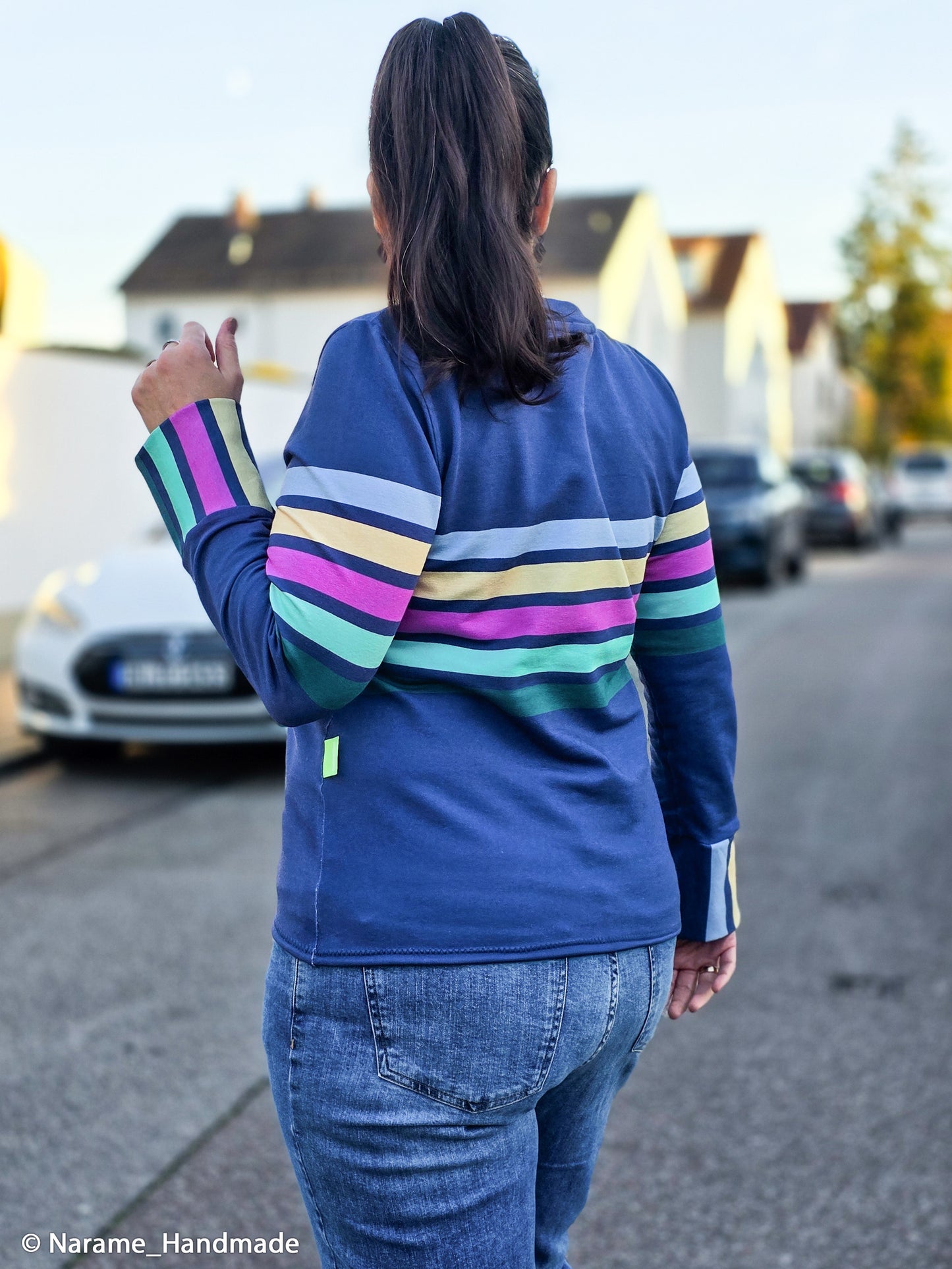 French Terry Panel Simply Stripes by Lillesol & Pelle Swafing blau