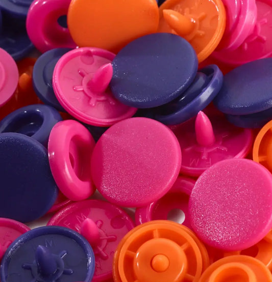 Prym Love Color Snaps Ø12,4 mm 30Stück pink / lila / orange sortiert