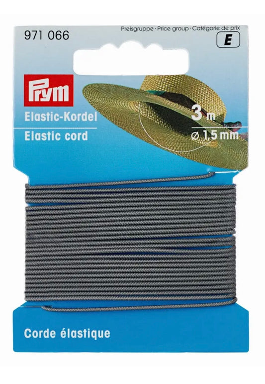 Prym Elastic Kordel grau 3m / 1,5mm
