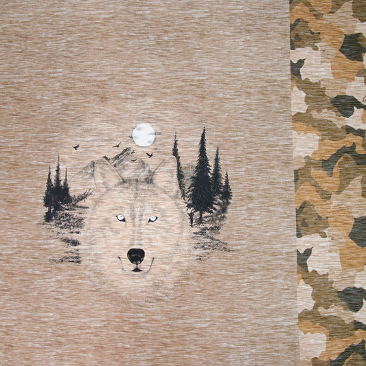 Sweat "Wild Wolf" 60cm Panel Wolf, Mond, Wald
Hilco