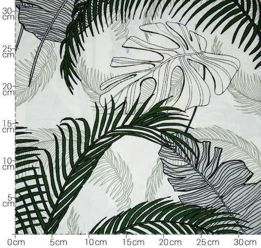 Dekostoff "Tropical Planet" von Hilco
Monstera Palmenbläter