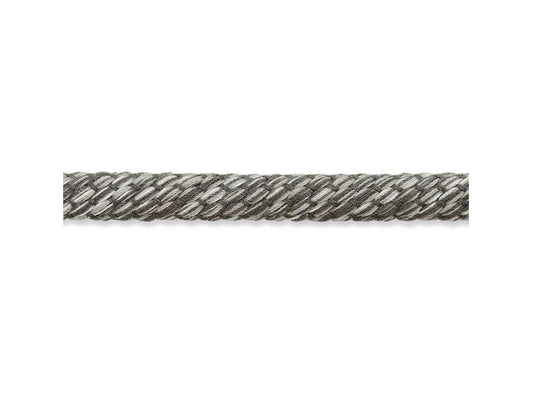Rundkordel 6mm schwarz grau meliert