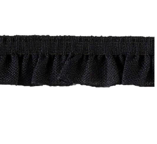Rüsche elastisch 15 mm schwarz