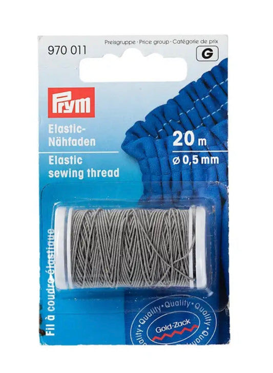 Prym Elastic Nähfaden grau 
20m / ø 0,5mm
