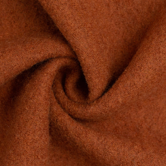 Walkloden gekochte Wolle Naomi Melange terracotta