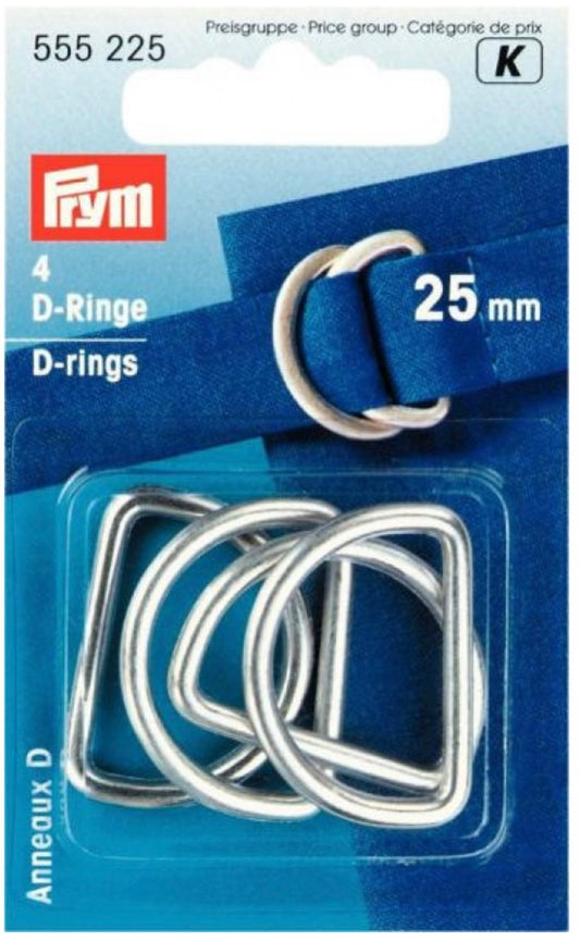 D-Ringe 25mm silber