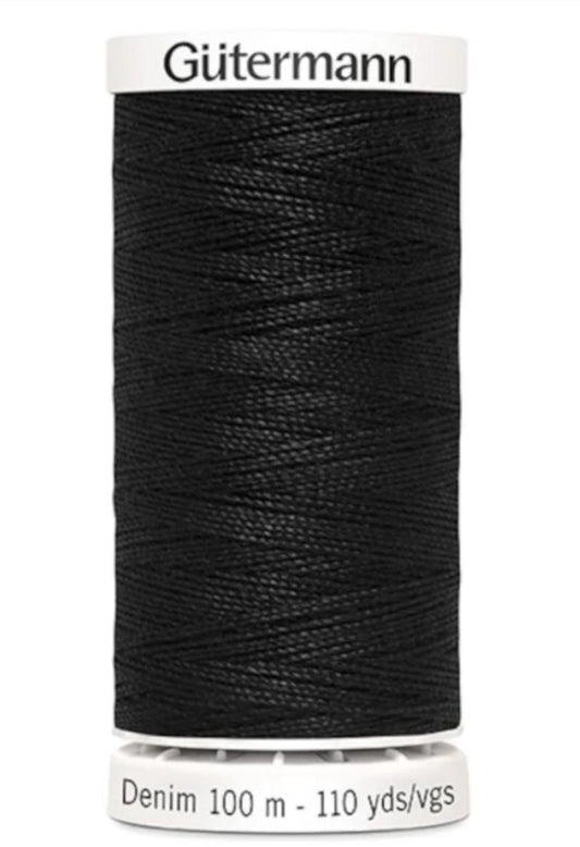 Gütermann Denim Jeansfaden 100m schwarz Col. 1000