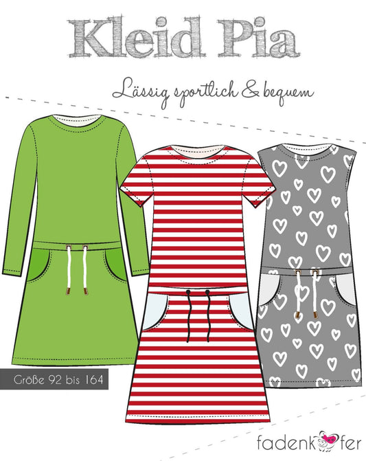 Fadenkäfer Schnittmuster "Pia" Kinderkleid