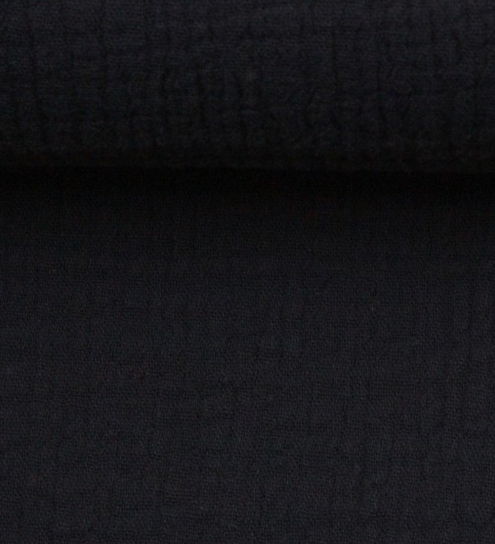 Musselin Jenke Uni Swafing schwarz