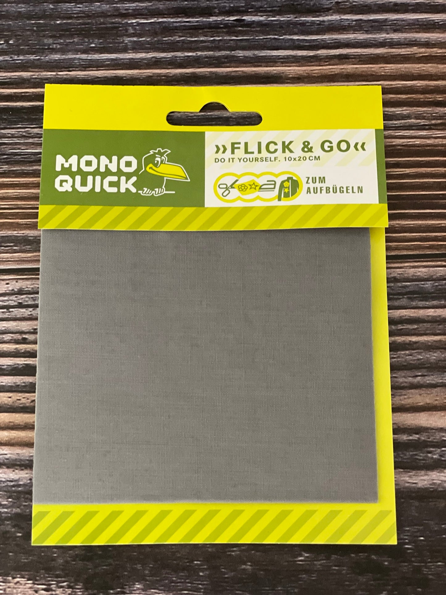 Mono Quick Bügelflicken Baumwolle grau 10x20 cm
kochfest