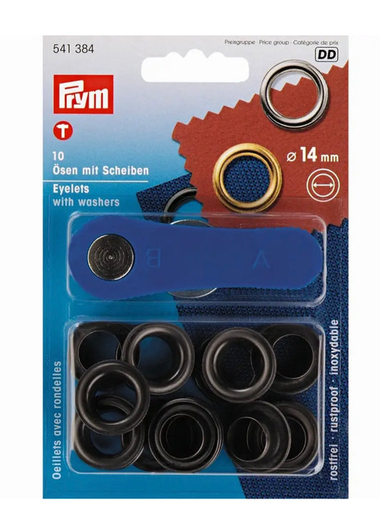 Prym Ösen mit Scheiben
14mm brüniert
