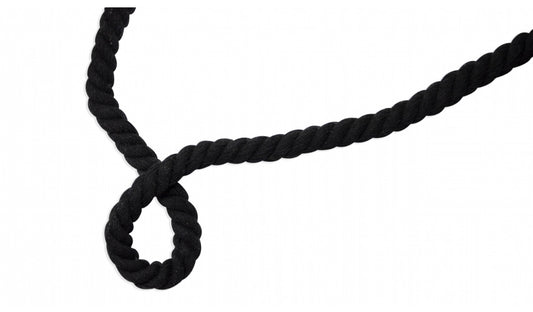 Kordel melange schwarz 10mm gedreht
