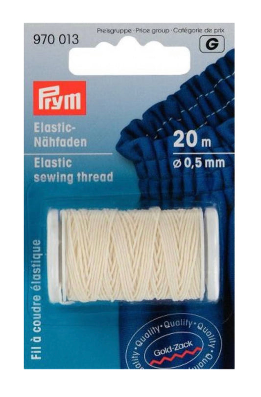 Prym Elastic Nähfaden rohweiss 20m / 0,5mm Ø