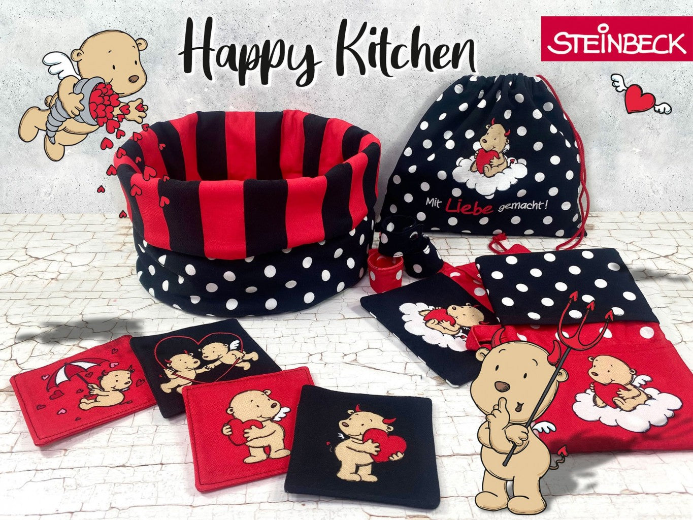 Dekostoff Happy Kitchen by Steinbeck
145cm Cut & Sew Panel Swafing