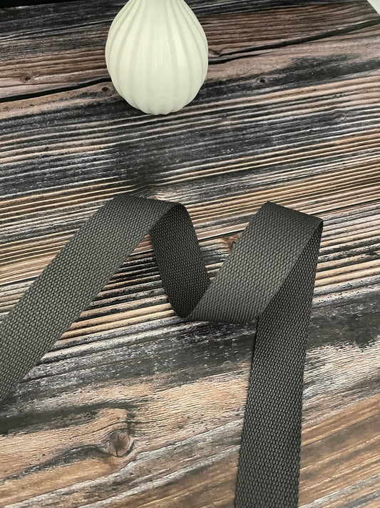 Gurtband uni Polyester 30mm grau