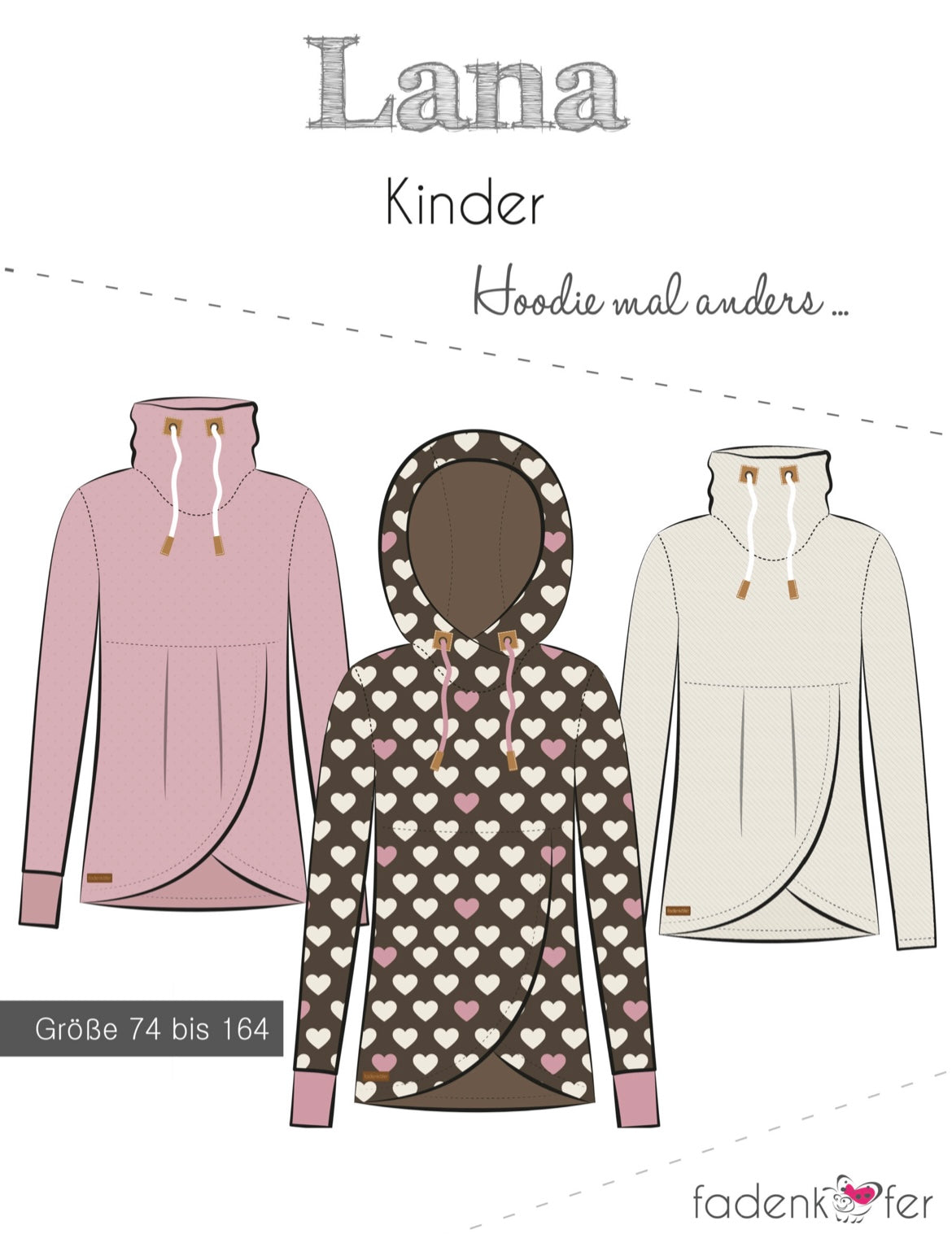 Fadenkäfer Schnittmuster "Lana" Hoodie Kinder