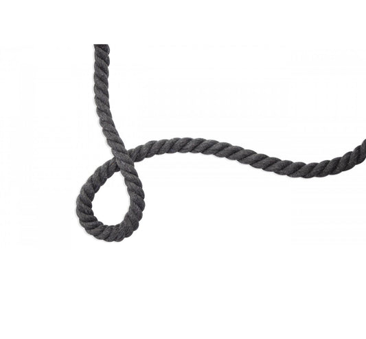 Kordel melange anthrazit 10mm gedreht