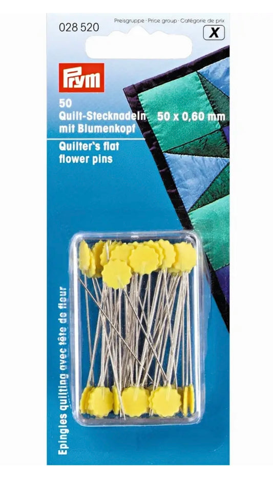 Prym 50 Quilt - Stecknadeln
50 x 0,60mm mit Blumenkopf