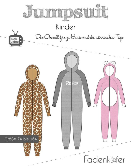 Fadenkäfer Schnittmuster "Jumpsuit" 
Kinder