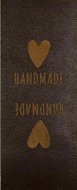 Knick-Label aus Lederimitat
Handmade dunkelbraun