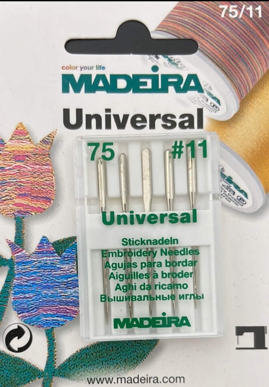 Madeira Nähmaschinenadeln Universal Sticknadel 75/11