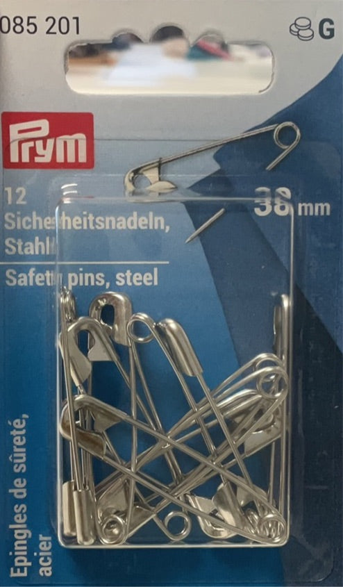 Prym Sicherheitsnadeln Stahl 12 Stck 38 mm